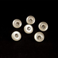 Пуговица блузочная + стразик D 10 мм уп. 100 шт. (1) | furnitura.com.ua