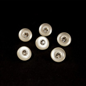 Пуговица блузочная + стразик D 10 мм уп. 100 шт. (1) - furnitura.com.ua