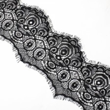 Кружево Zira шантильи, черное  8-10 см