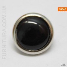 Ґудзик блузковий в срібному обідку (22L)