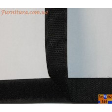 Липучка (текстильна застібка) чорна, 2 см | furnitura.com.ua