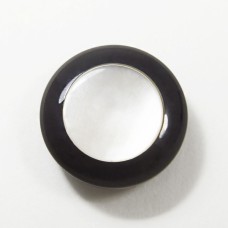 Гудзик чорно-білий, 16 мм | furnitura.com.ua