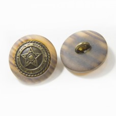 Ґудзик коричнево-латунний, 22 мм | furnitura.com.ua