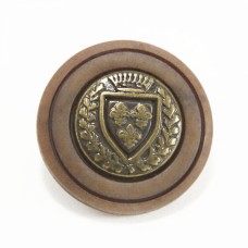 Ґудзик коричнево-латунний, 20 мм | furnitura.com.ua