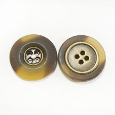 Ґудзик коричнево-латунний, 20 мм | furnitura.com.ua