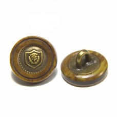 Ґудзик коричнево-латунний, 14 мм | furnitura.com.ua