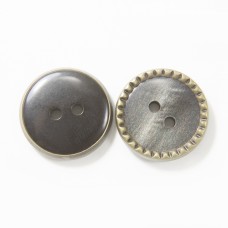 Пуговица серо-латунная,16 мм | furnitura.com.ua