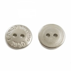 Ґудзик сірий метал,16 мм | furnitura.com.ua