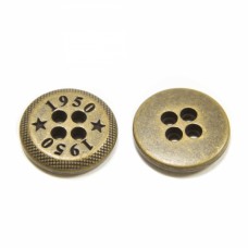 Ґудзик золотий метал, 14 мм | furnitura.com.ua