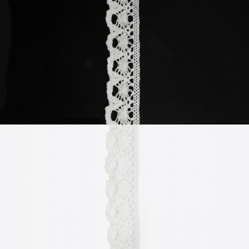 Кружево Кроше арт. 146 белое, шир 3 см, боб. 25 м - furnitura.com.ua