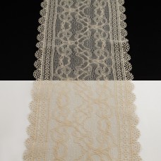 Кружево Италия бежевое, 17 см | furnitura.com.ua