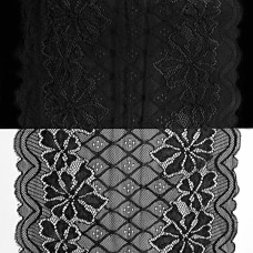 Кружево черное, 24 см | furnitura.com.ua