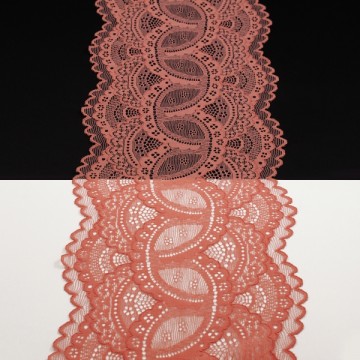 Кружево Италия арт. 55 коралловое, шир 14 см, боб 10 м - furnitura.com.ua