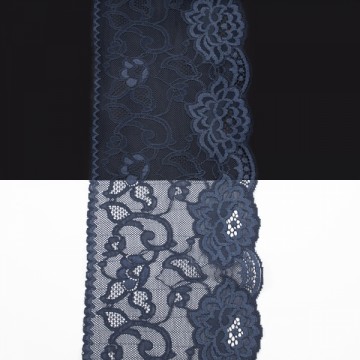 Кружево Италия берлинская лазурь, 14 см - furnitura.com.ua
