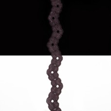 Кружево Италия коричневое, 1 см | furnitura.com.ua