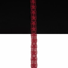 Кружево Италия арт.195 темно-красное, шир 1 см, боб 25 м | furnitura.com.ua