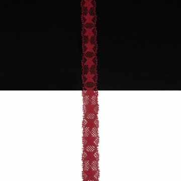 Кружево Италия арт.195 темно-красное, шир 1 см, боб 25 м - furnitura.com.ua