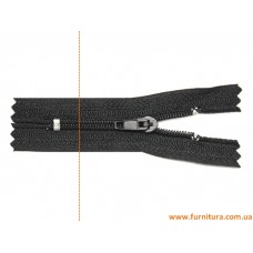 Молния спиральная черная, 18 см  | furnitura.com.ua