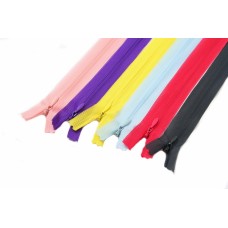 Блискавка асорті потаємна бавовна, 25 см | furnitura.com.ua