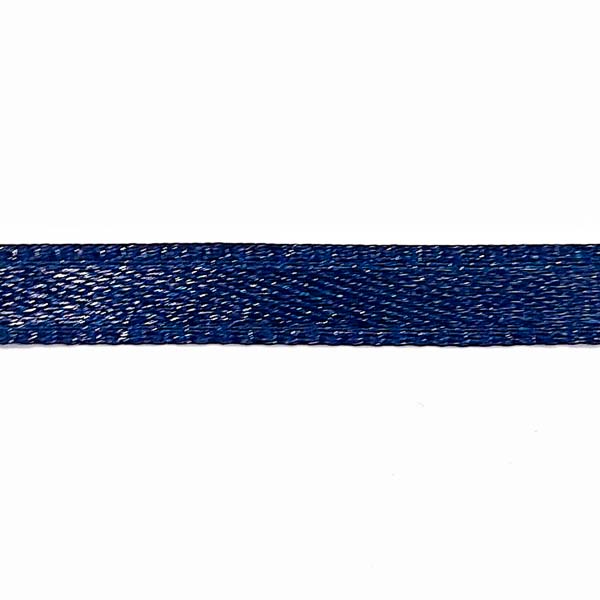 Лента атласная двухсторонняя синяя 0,5 см (100 м)