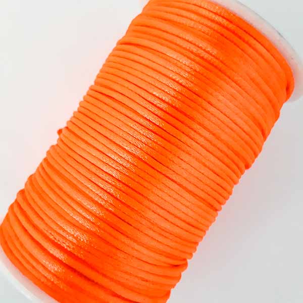 шнур корсетний оранжевий неон, 2 мм