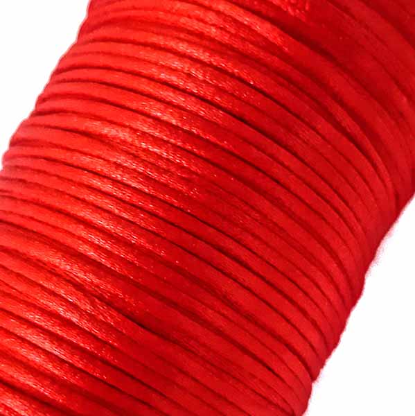 шнур корсетный красный, 2 мм