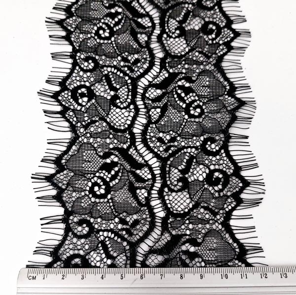 мереживо Zira шантильї чорне, 11 см