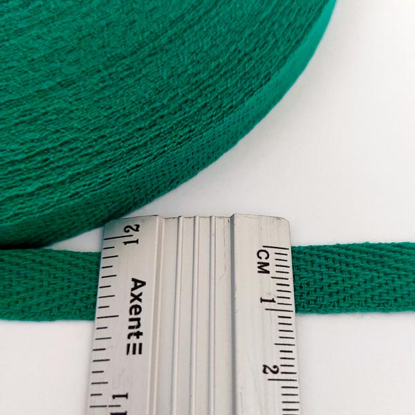 Тесьма х/б (кіперна) зелена, 10мм