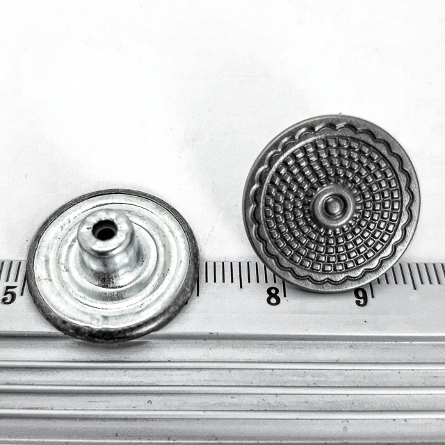 Пуговица металл арт. 07 на ножке, D 20 мм, никель