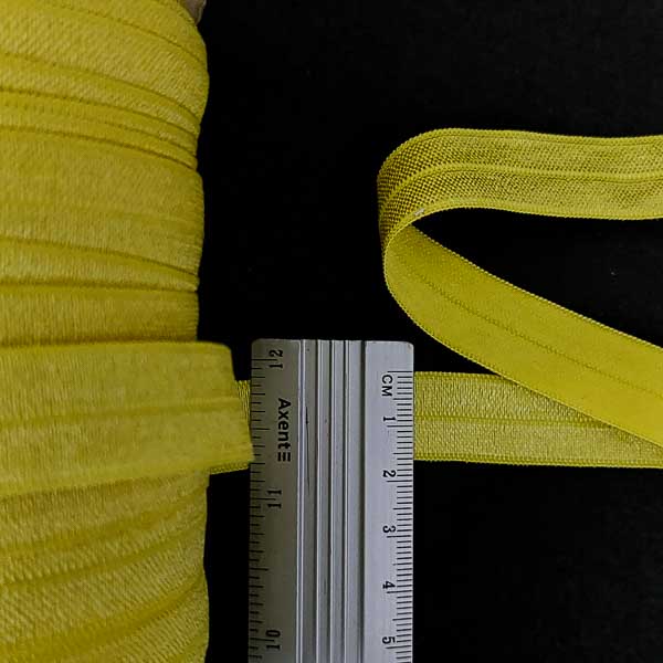 стрейч бейка 16 мм -жовта (пластик боб.) 45 м
