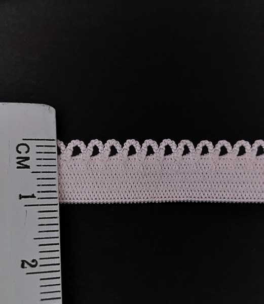 резинка ажурная бельевая 10 мм розовая, 75 м