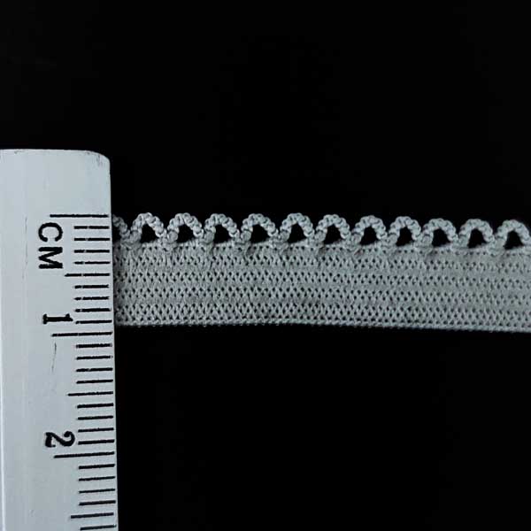 резинка ажурная бельевая 10 мм серая, 75 м