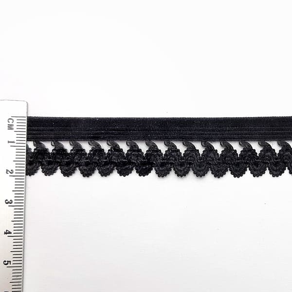 Резинка бельевая ажурная 18 мм. чёрная