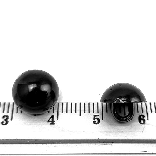 пуговица жемчужина черная, 10 мм