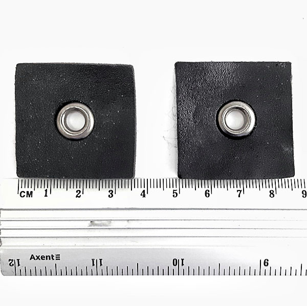 Блочка black nikel, основа кожзам 35х35 мм,50 шт