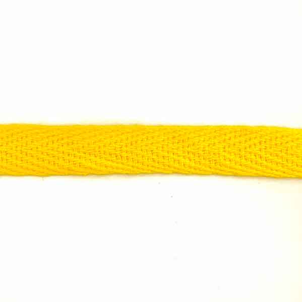 Тесьма х/б (киперная) желтая, 10мм 