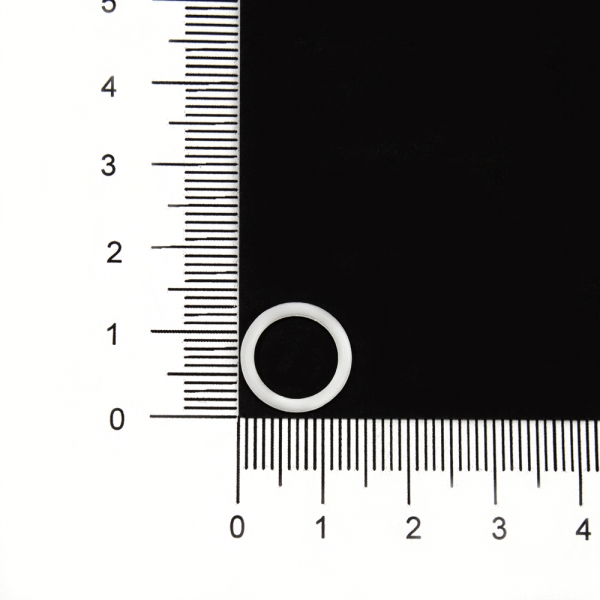 Регулятор кольцо белое металл, 1 см
