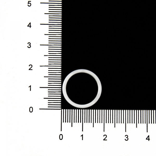 Регулятор кольцо белое металл, 1.5 см