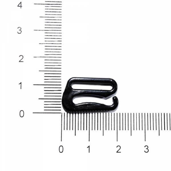 Регулятор із гачком чорний пластик, 1.5 см