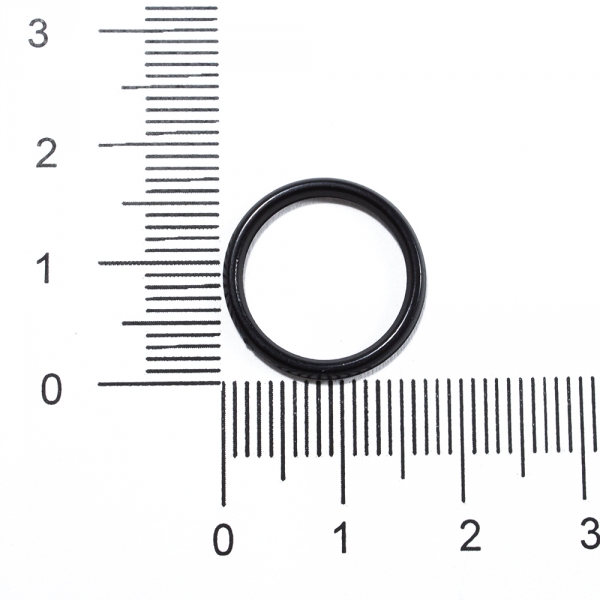 Регулятор кольцо черное пластик, 1.5 см