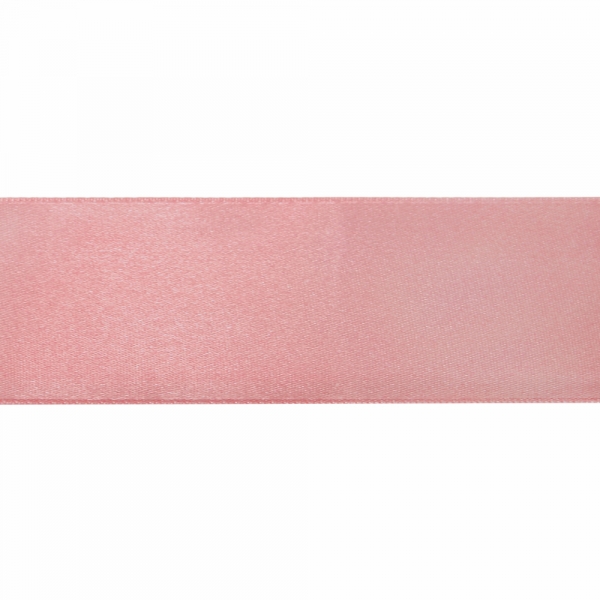 Лента атласная розовая, 7 см