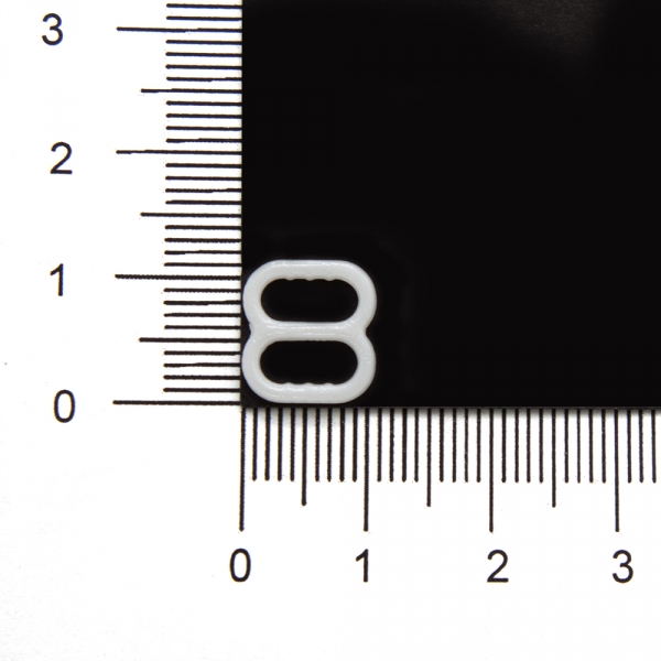 Регулятор восьмерка белая пластик, 0.8 см