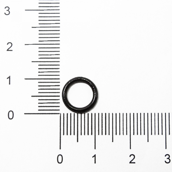 Регулятор кольцо черное металл, 0.8 см