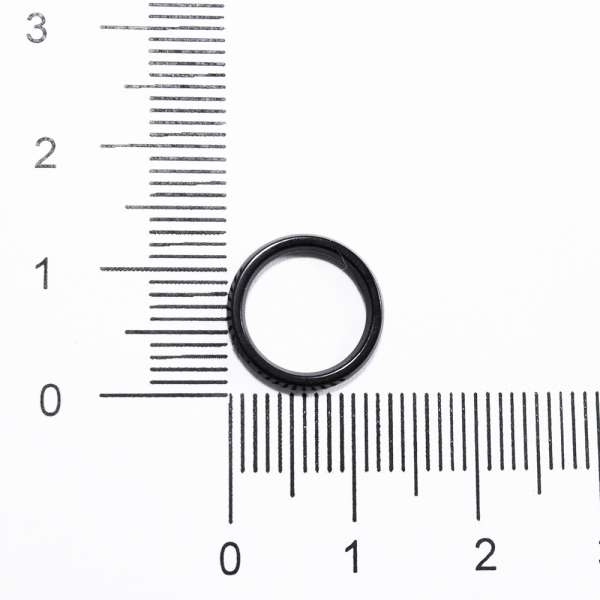 Регулятор кольцо черное пластик, 1 см