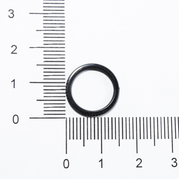 Регулятор кольцо черное пластик, 1.2 см