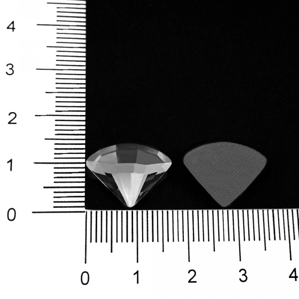 Стразы клеевые алмазы серые, 13х17 мм