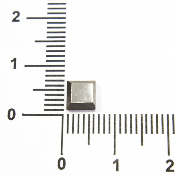 Стрази клейові квадрат, графіт 6х6 мм