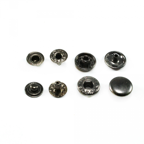 Кнопка Альфа чорний нікель+антимагніт, 12.5 мм