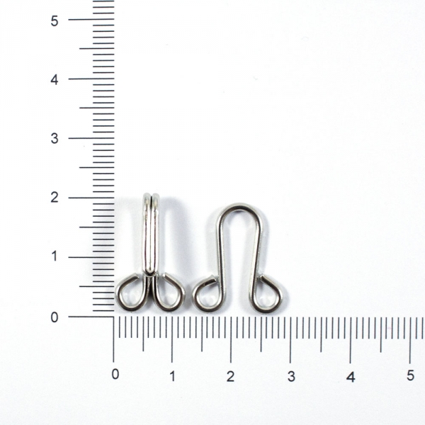 Пришивные крючки, серебро 21 мм