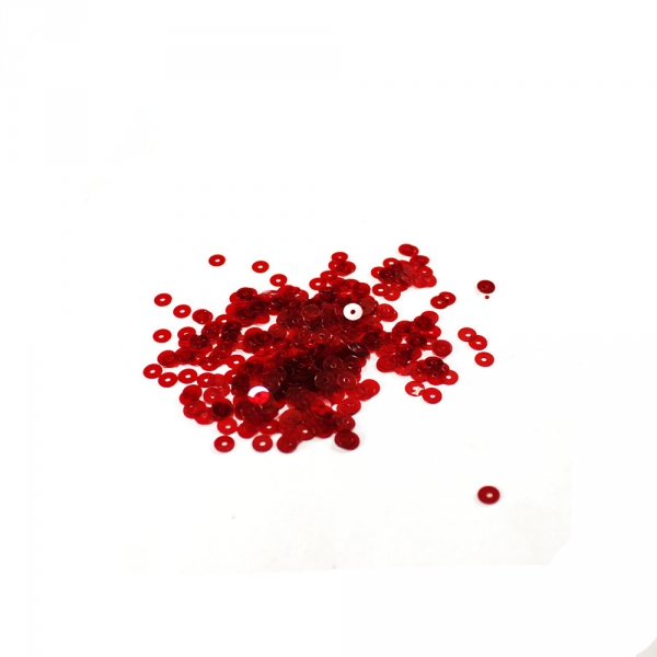 Паєтка кругла, темно-червона, 4 мм